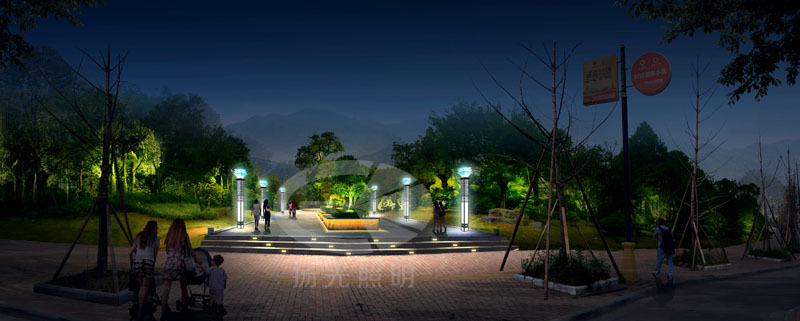 公園景觀（guān）照明設計（jì）效（xiào）果圖