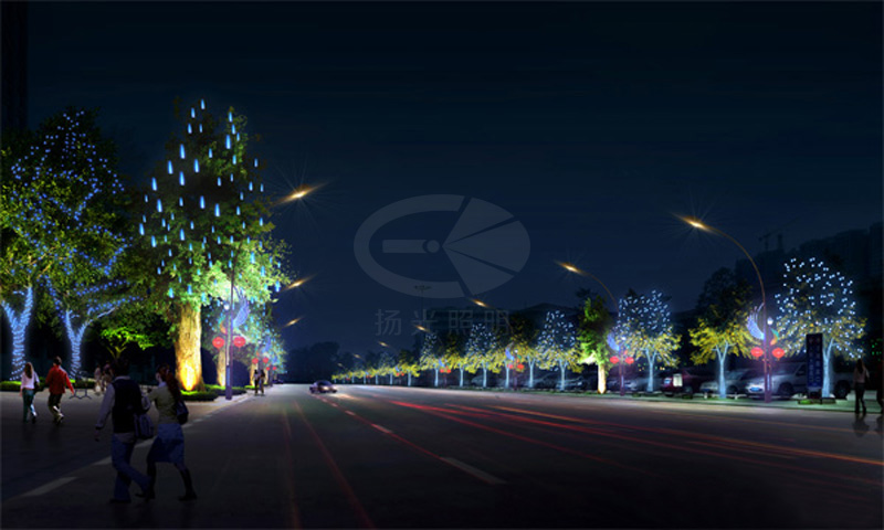 街道夜景（jǐng）照明設計效果圖